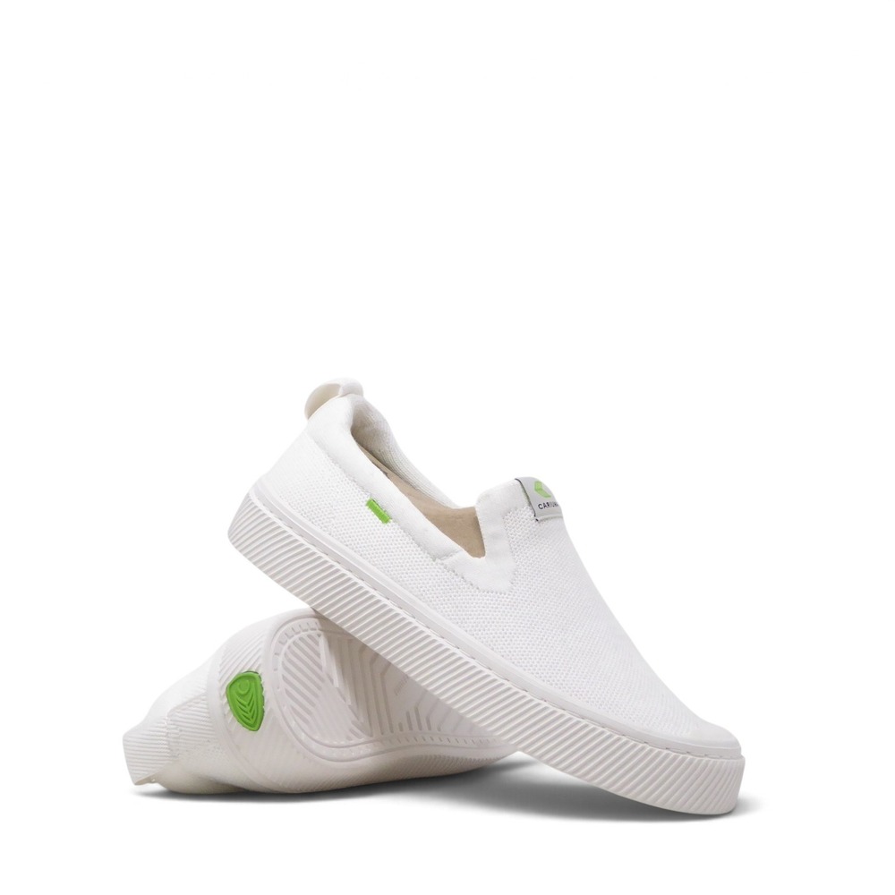 NEW Cariuma Women Slip On Sneakers Shoes White IBI Knit Low Top Size 6.5